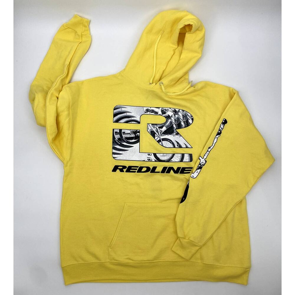 Redline X ASAP Ferg RL275 bike collab hoodie yellow sweatshirt hoodie sz XL NWOT